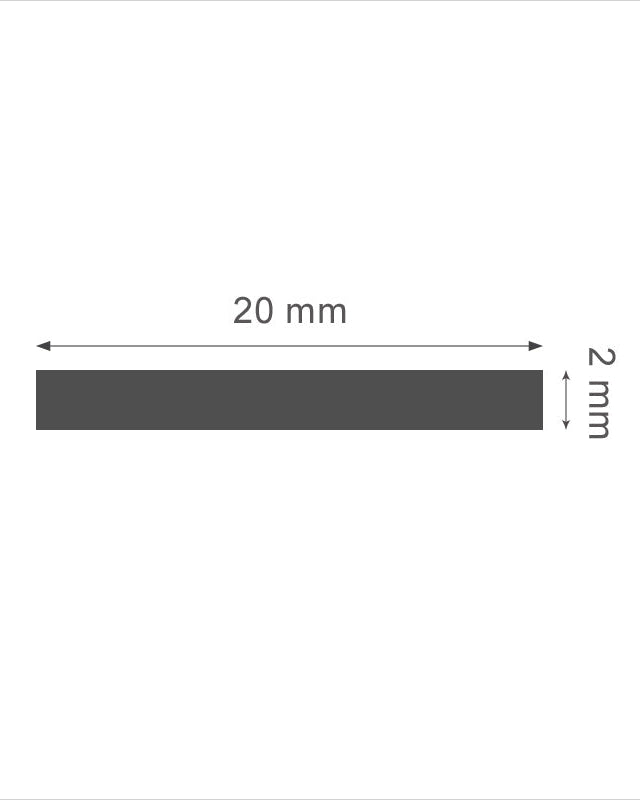 פרופיל אלומיניום סף הפרדה 20X2 מ"מ