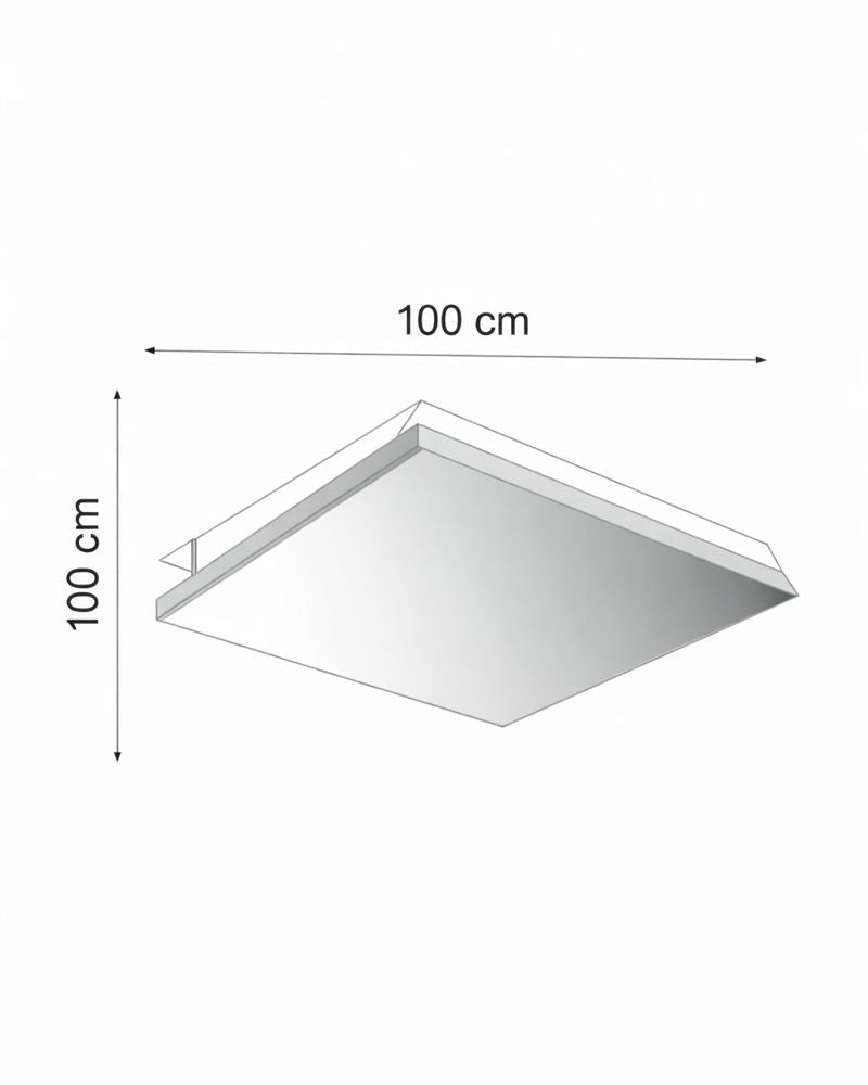 פתח שירות לגבס מלבני אלומיניום | 100/100