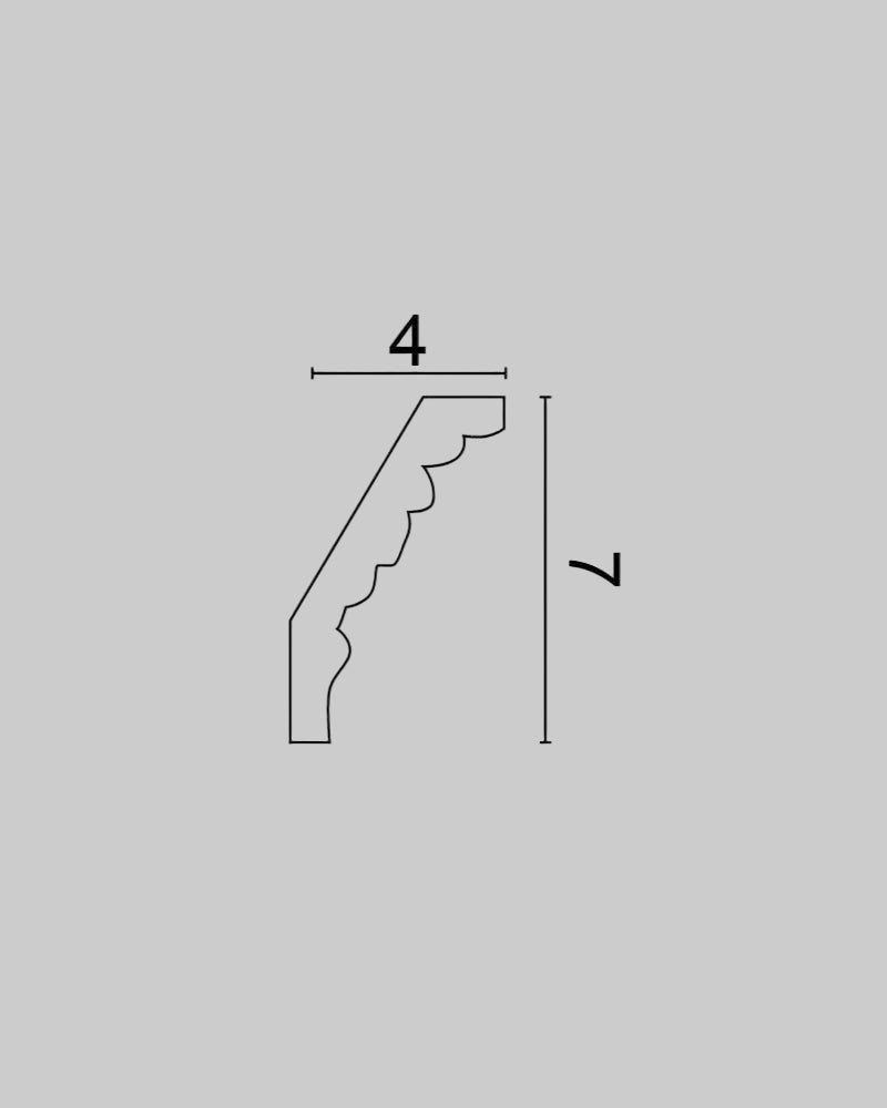 קרניז פוליסטירן דוגמת פרחים