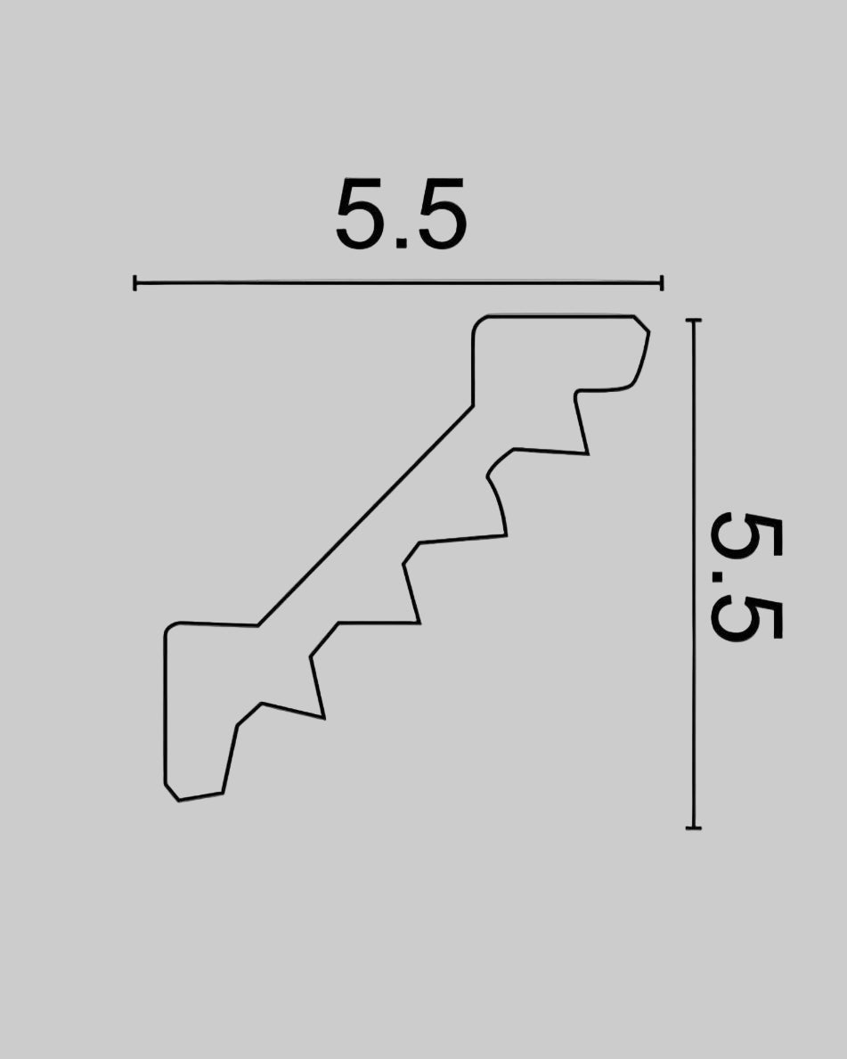 קרניז פוליסטירן בעיטור גילוף עדין