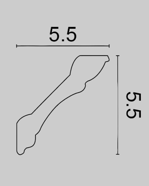 קרניז פוליסטירן בעיטור צמה תחתונה