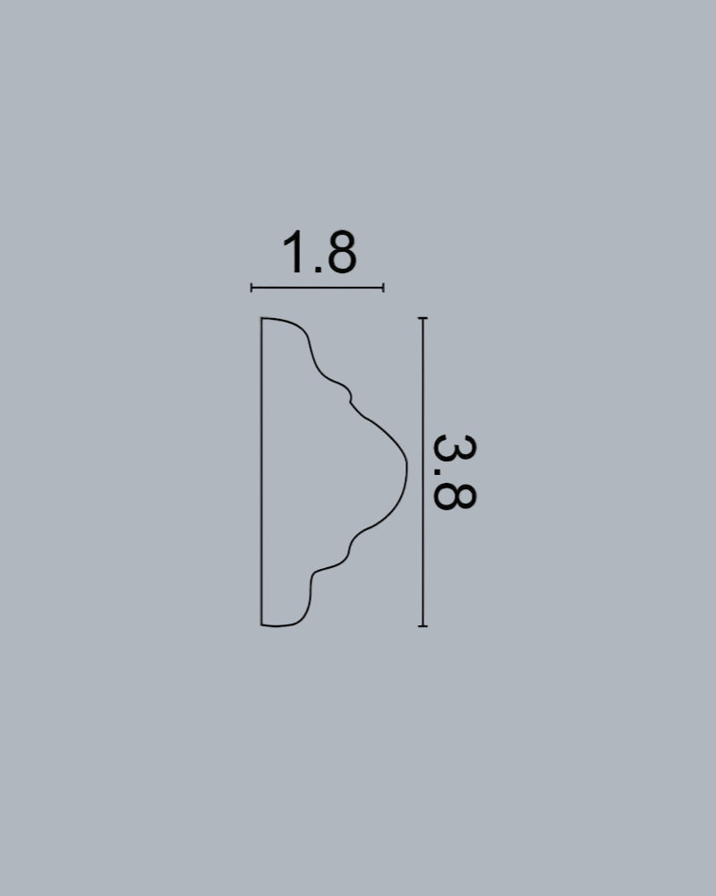 סרגל מסגרת קיר פולימר במראה מעודן