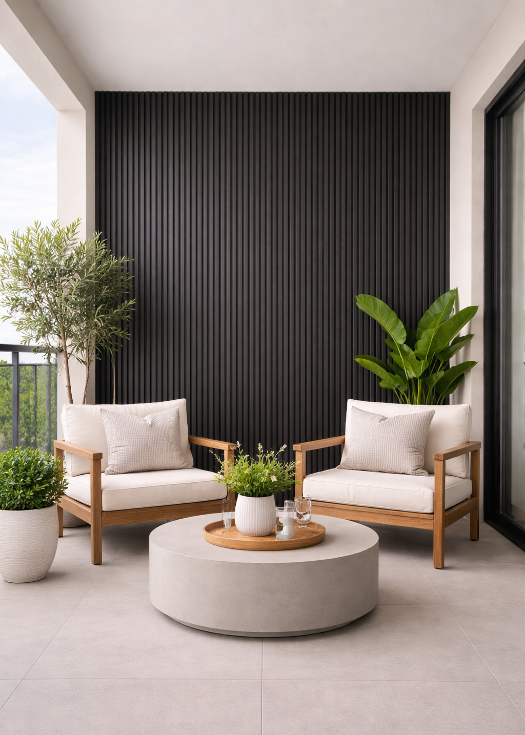 חיפוי קיר פולימרי גוון פחם עם פסים RP-08