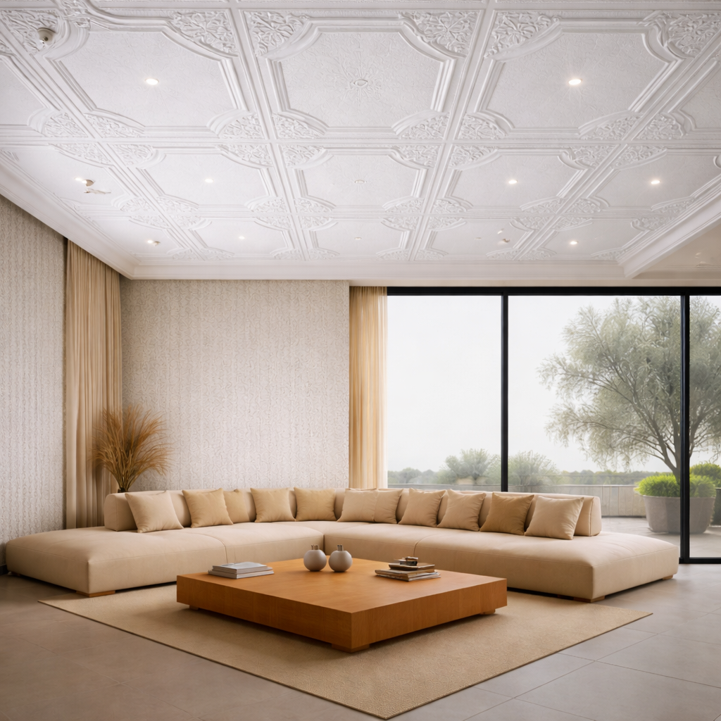 חיפוי תקרה פוליסטרין דגם אורמנט