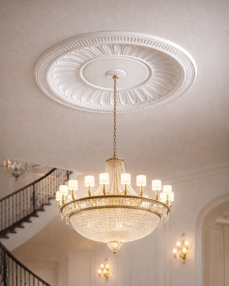 דום לתקרה רוזטה פרחונית מעוטרת DM-105