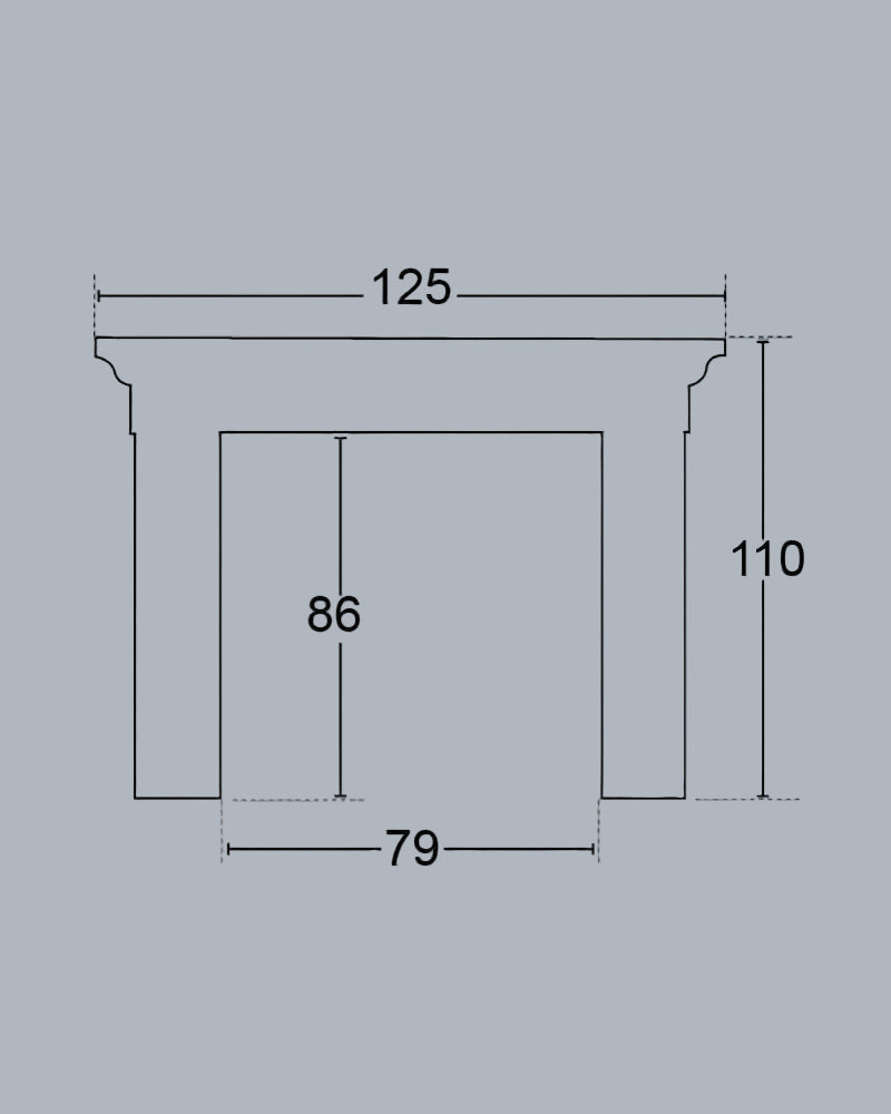 חיפוי קמין פוליאוריטן במראה פרובנס קלאסי