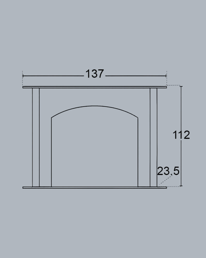 חיפוי קמין במראה יווני מינימליסטי