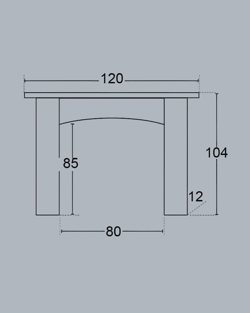חיפוי קמין מראה עץ בהיר