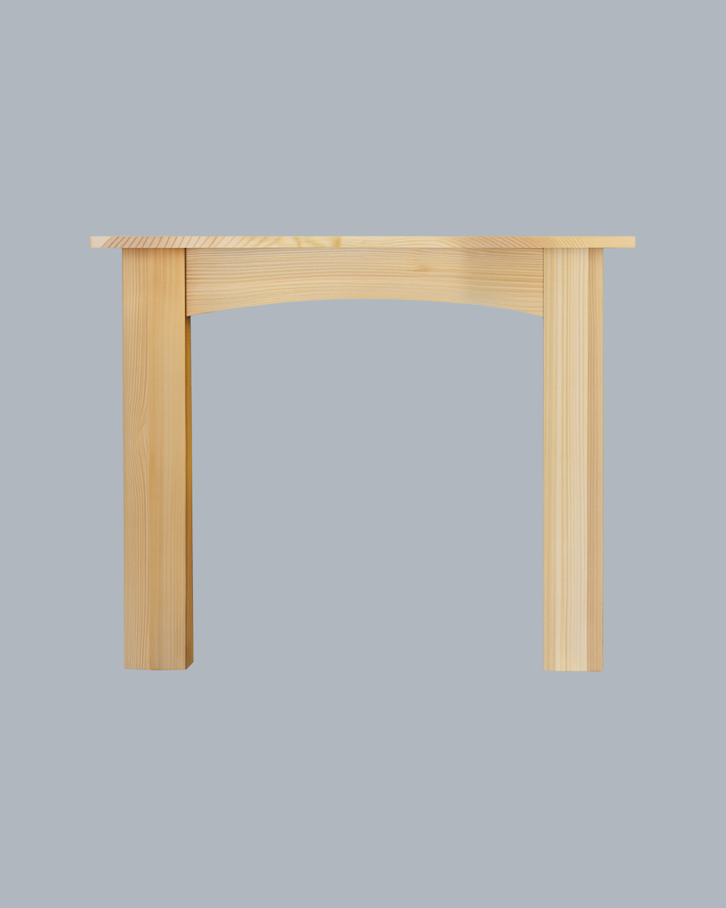 חיפוי קמין מראה עץ בהיר