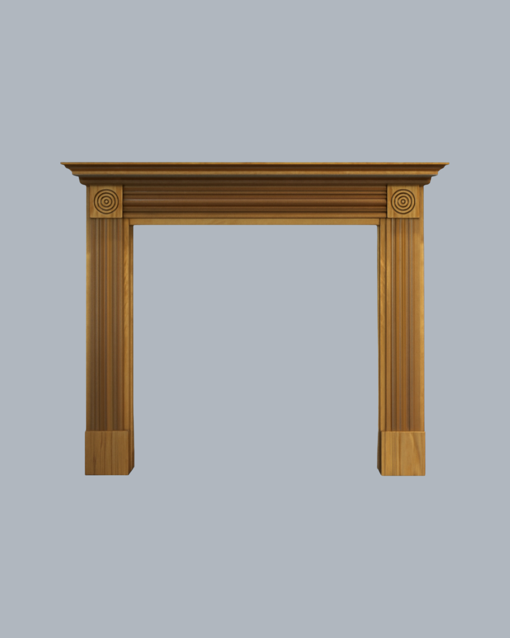 חיפוי קמין במראה עץ כפרי