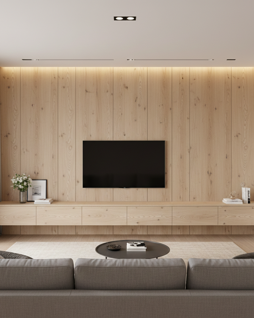 חיפוי קיר פורניר חלק