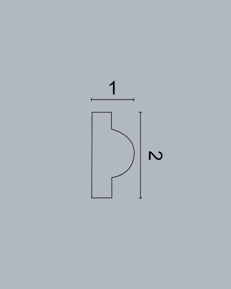 סרגל מסגרת קיר פוליסטרין בקימור מעודן