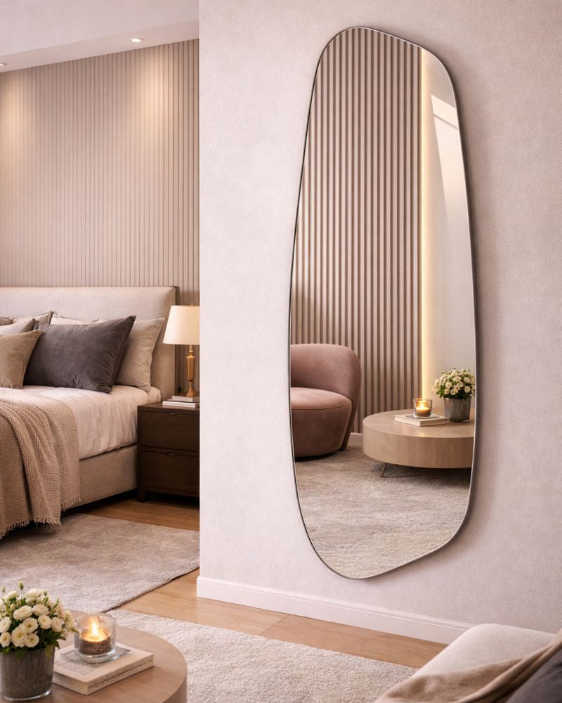 מראת קיר מעוצבת בצורה טבעית