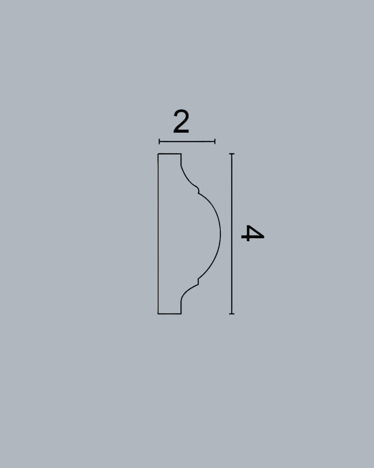 סרגל מסגרת קיר פוליאוריטן בקימור חיצוני