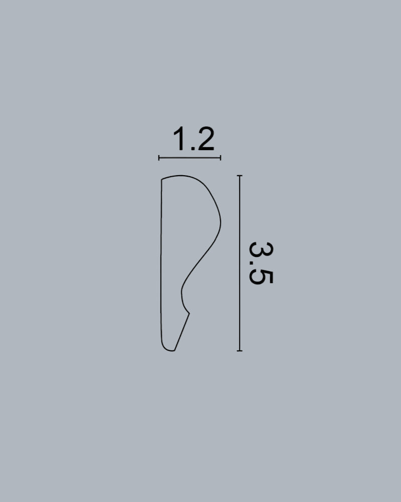 סרגל מסגרת קיר פולימר בסגנון גלי מינימלי