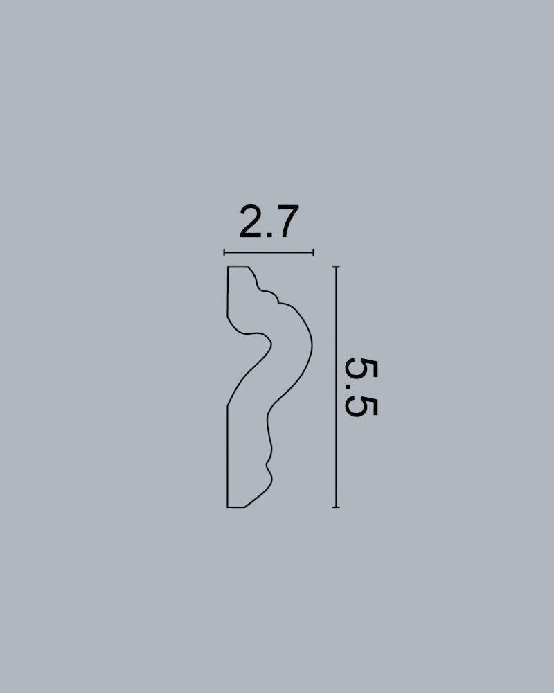 סרגל מסגרת קיר פולימר בסגנון עכשווי PP-610