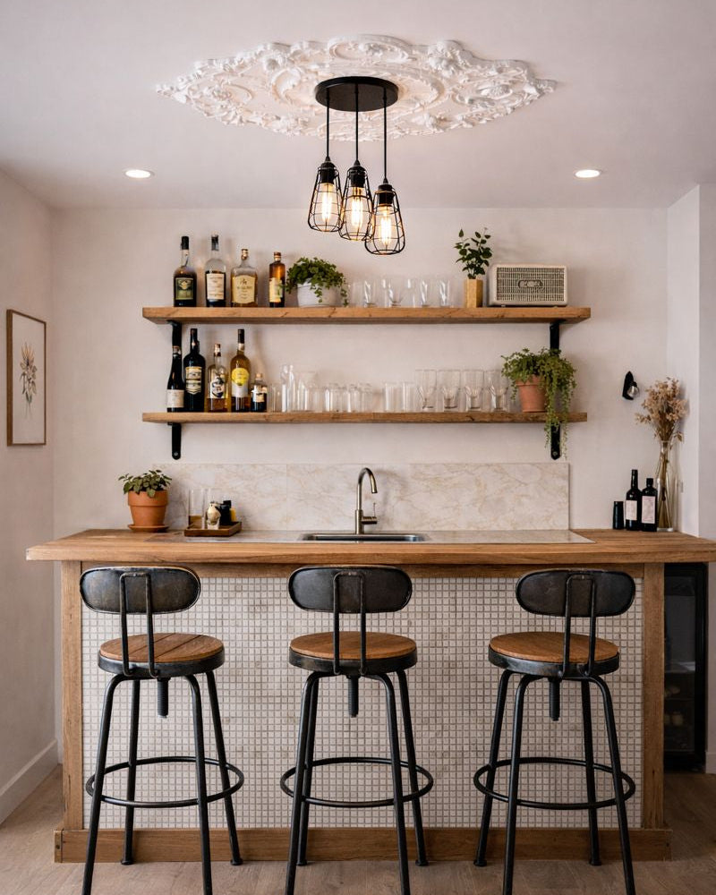 רוזטה פוליאוריטן בעיצוב קלאסי רומנטי