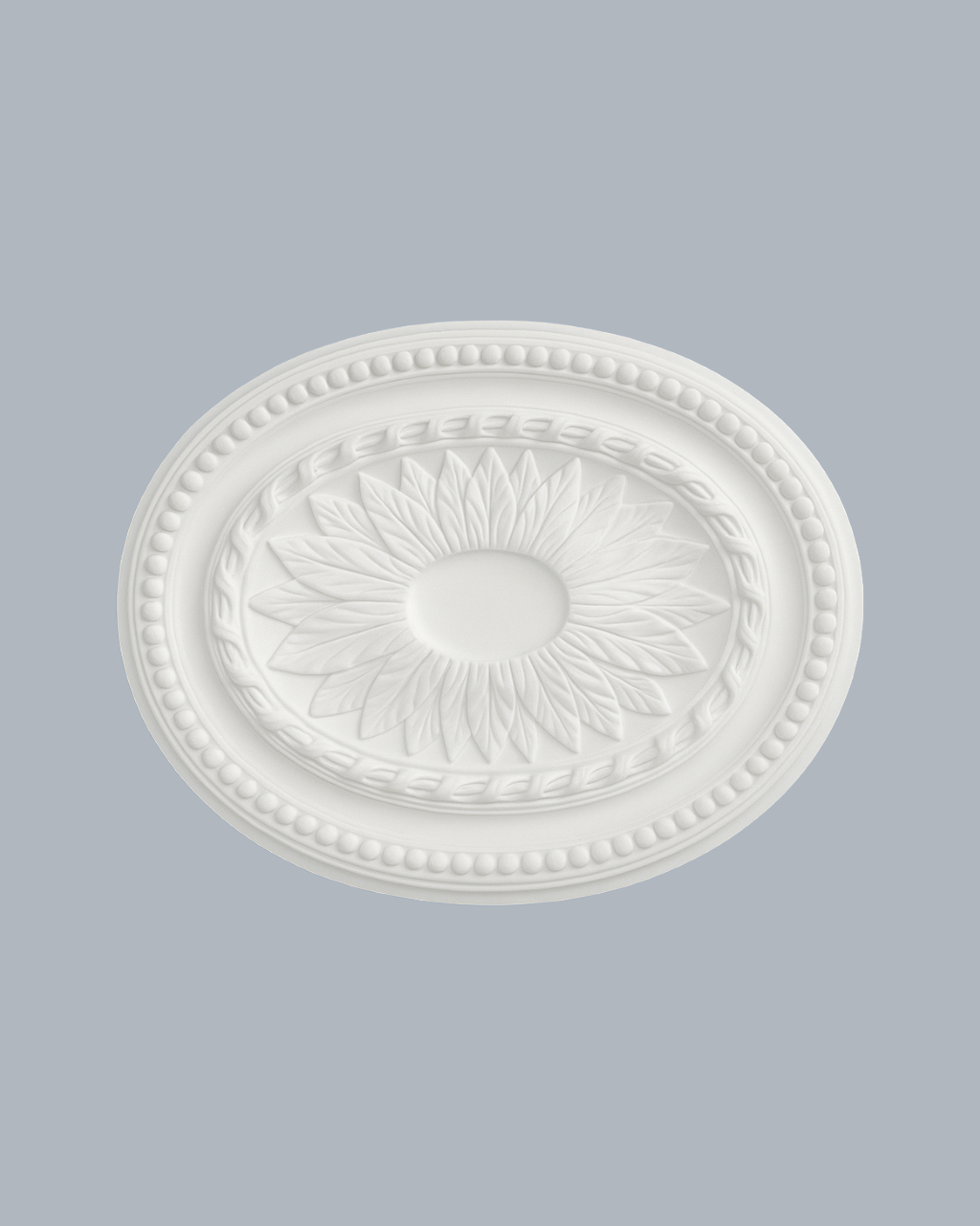 רוזטה פוליאוריטן אליפסה בעיצוב עלי כותרת