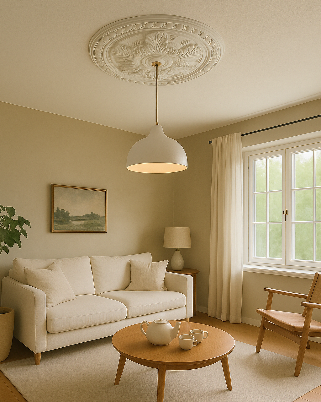 רוזטה פוליאוריטן בעיצוב טבעות ביצי שליו