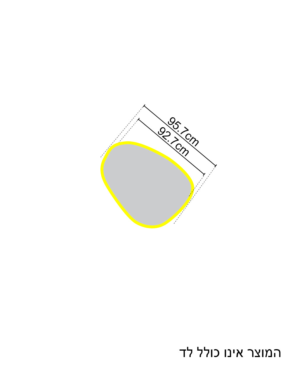 מראת קיר מעוצבת בסגנון א-סימטרי עכשווי