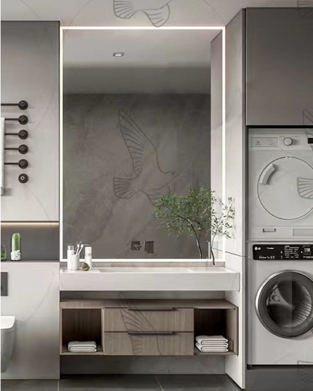 מראת קיר בעיצוב מינימליסטי