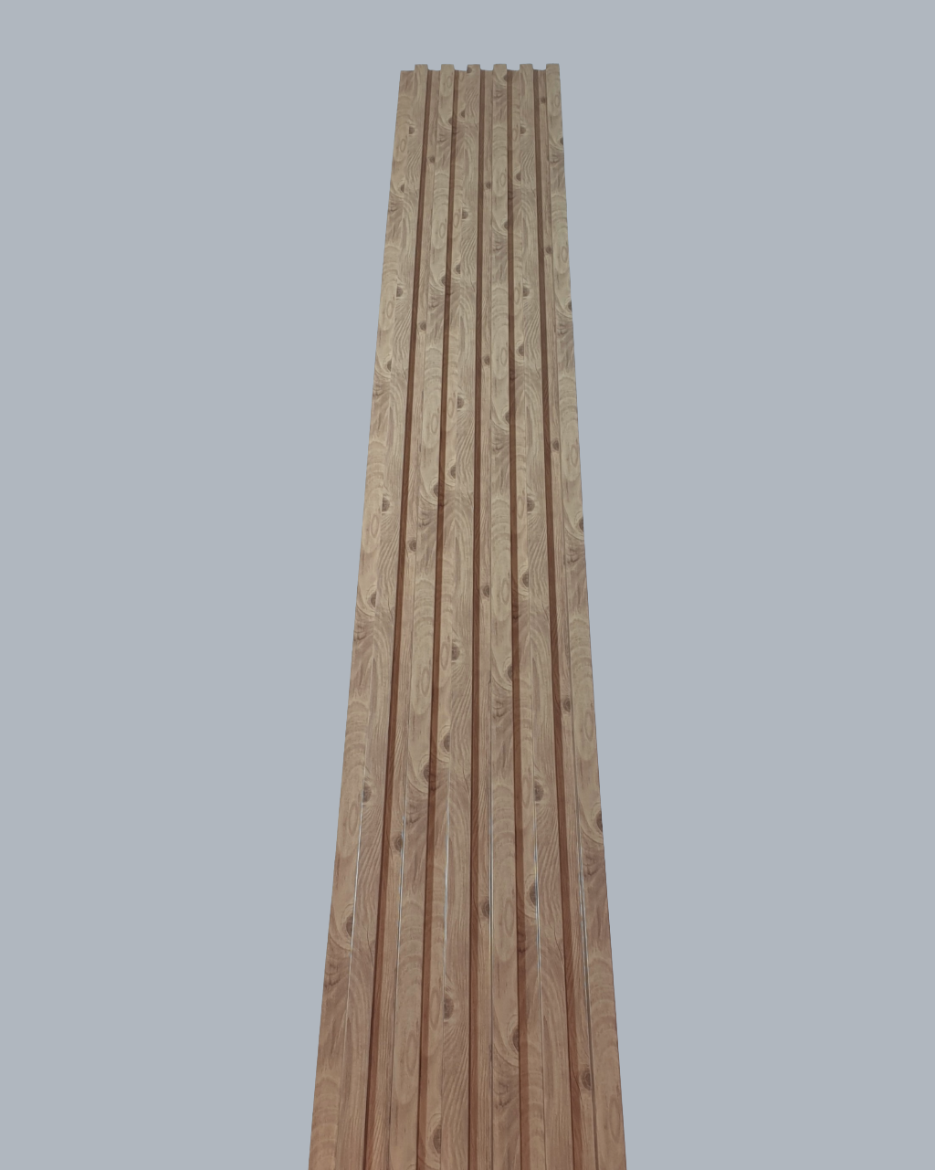 חיפוי קיר פסים במראה עץ טבעי בהיר