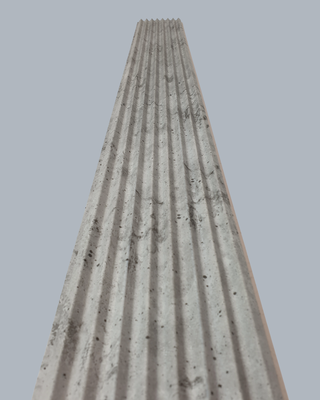 חיפוי קיר פסים דמוי בטון גלי אפור