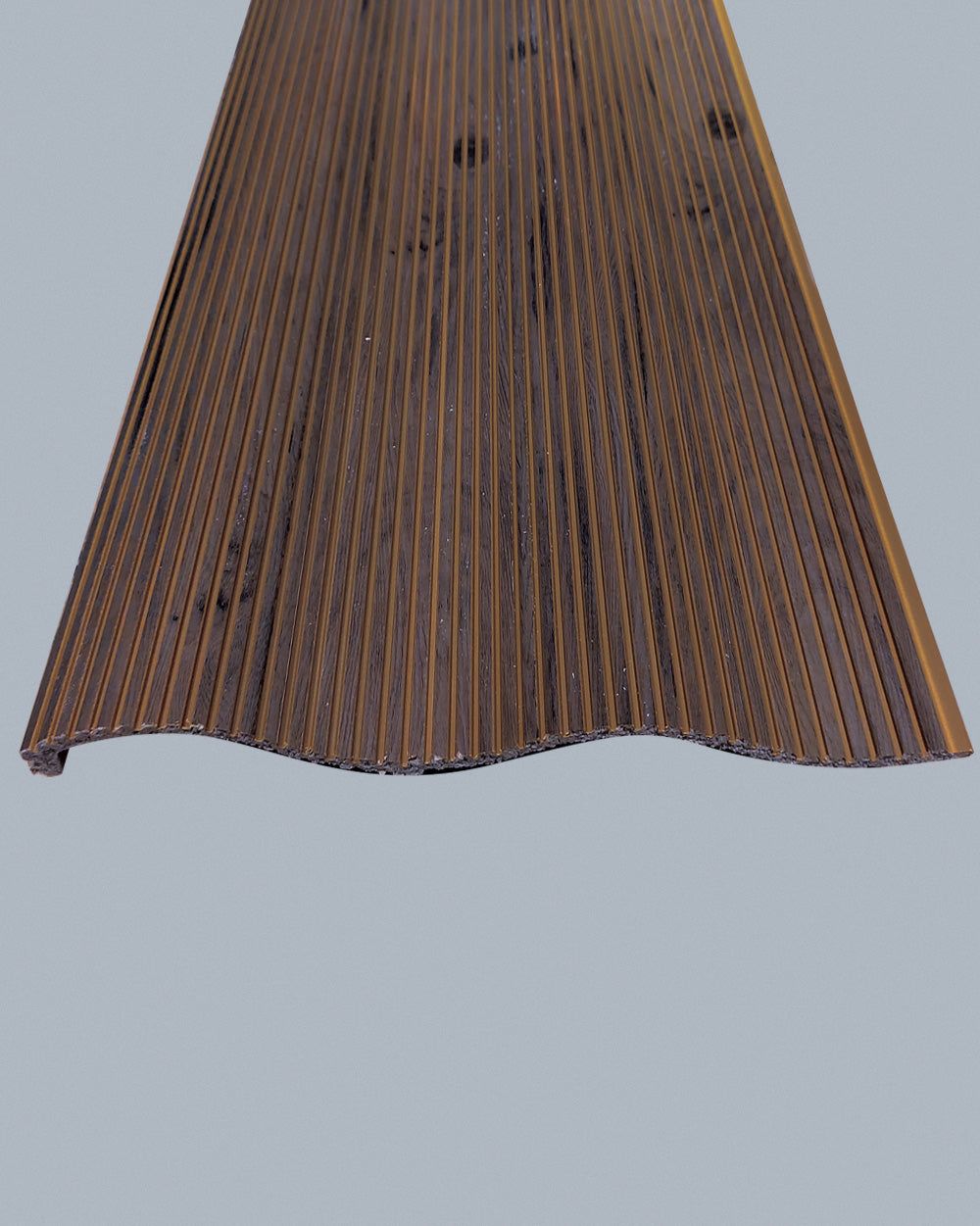 חיפוי קיר גלי צבע עץ חום