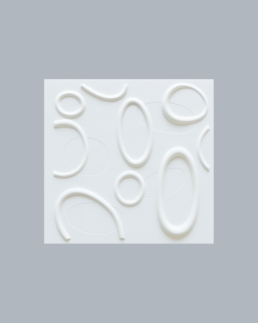 חיפוי קיר תלת ממד דגם לולאות אובליות