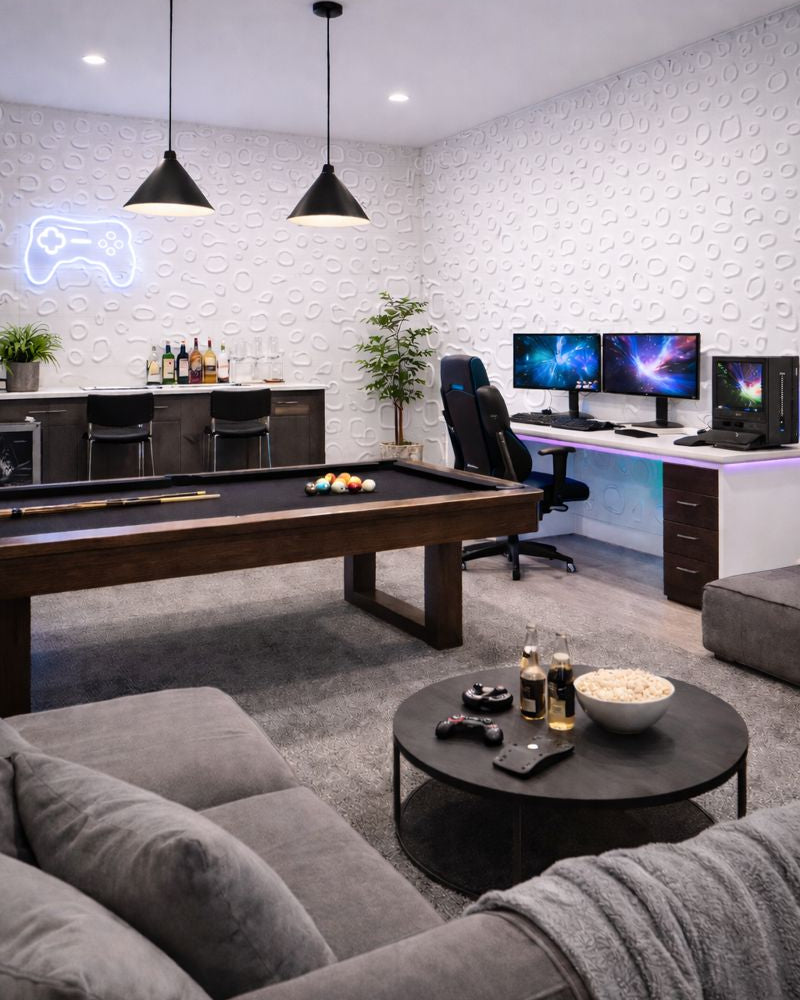 חיפוי קיר תלת ממד דגם לולאות אובליות