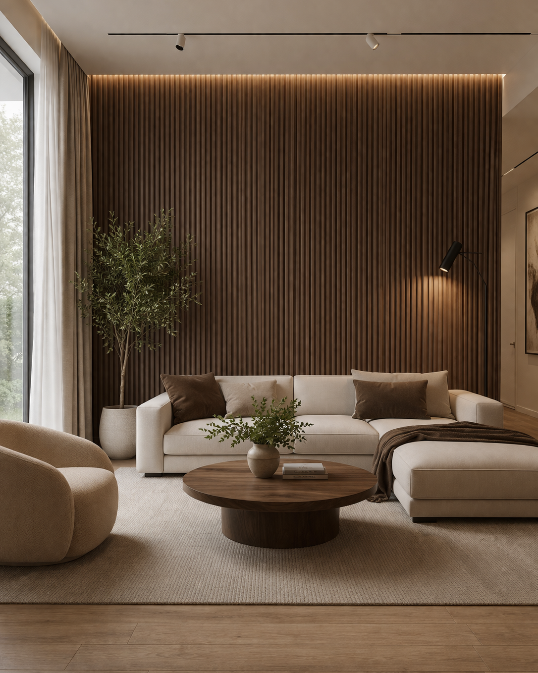 חיפוי קיר אלומיניום חום