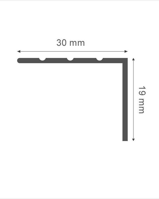פרופיל אלומיניום סף מדרגה רחב 30X19