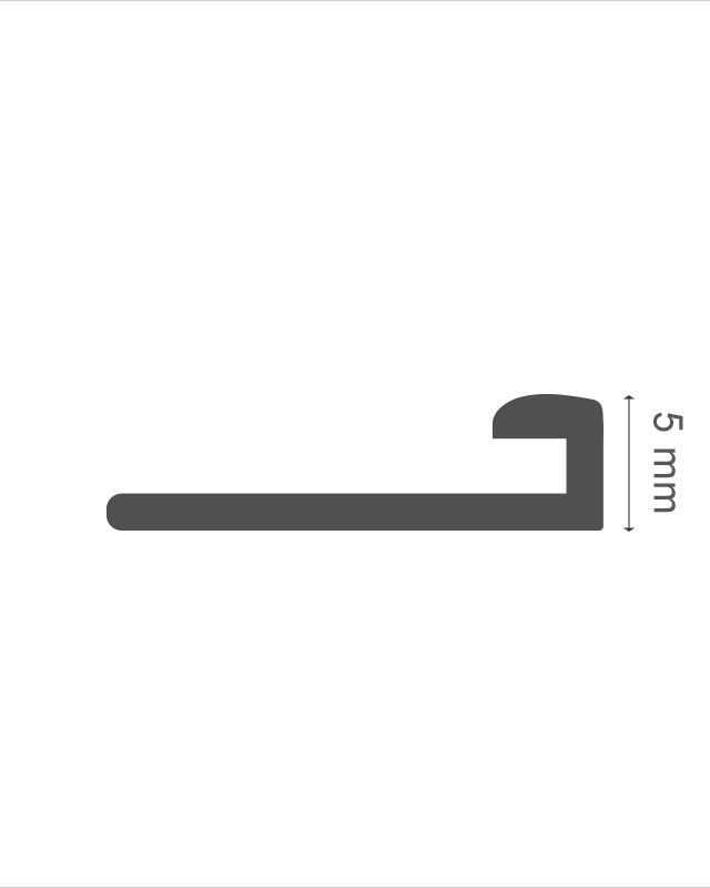 פרופיל אלומיניום סף  גמר פרקט/שטיח 5 מ"מ