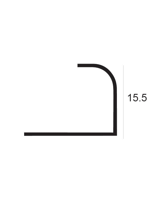 פרופיל שיש/פורצלן  אלומיניום קנט לשיש 15.5 מ"מ
