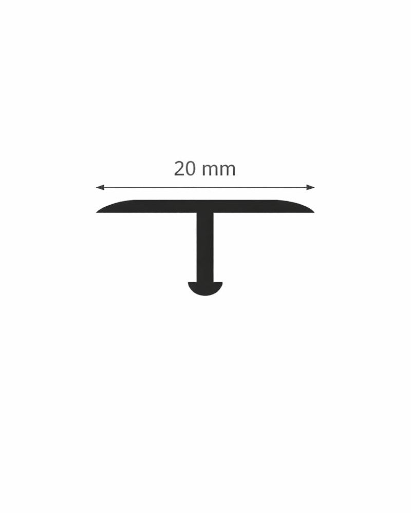 פרופיל T מפליז לפרקט | 20 מ"מ