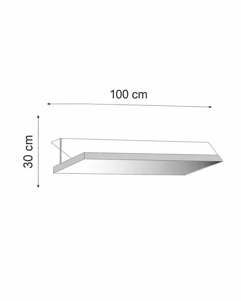 פתח שירות לגבס מלבני אלומיניום | 30/100