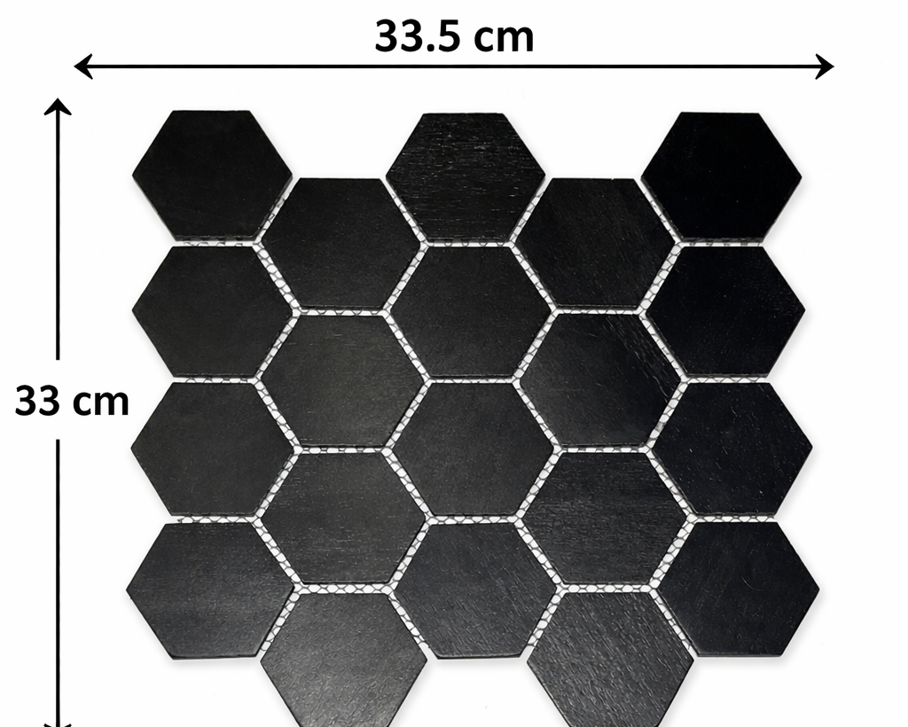 חיפוי משושה שחור MDF