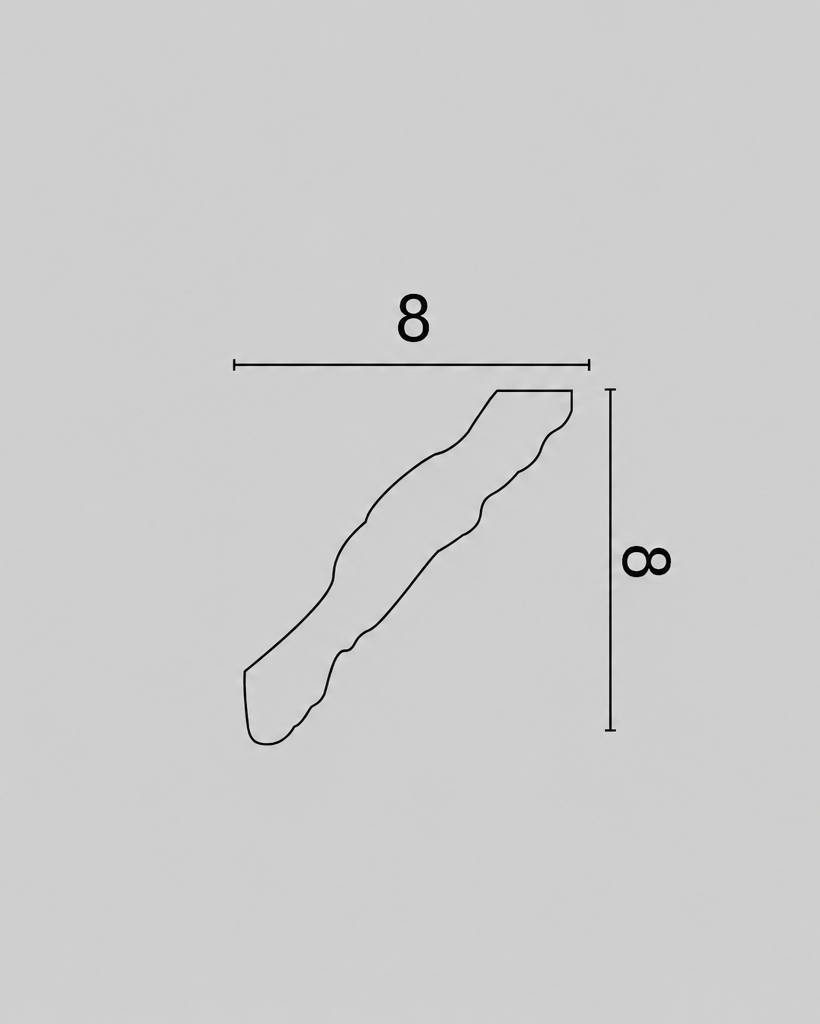 קרניז פוליסטירן דימוי קשתות ועלים G-85