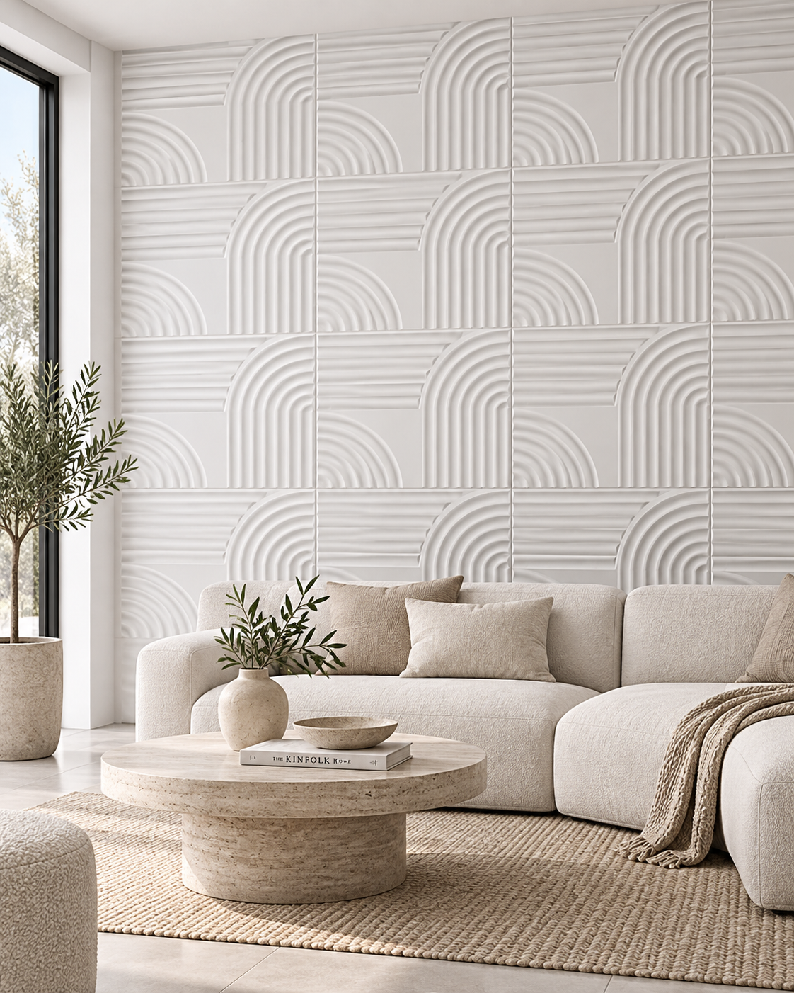 חיפוי קיר תלת ממד דגם קשתות Stucco