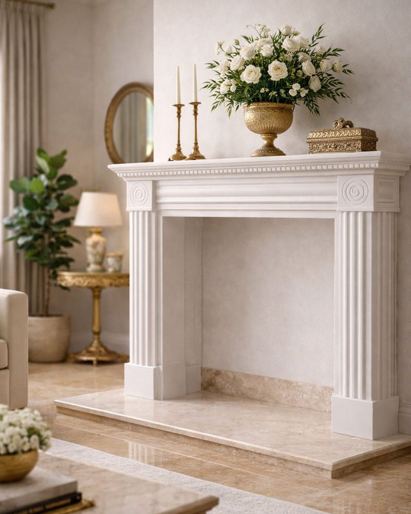 חיפוי קמין בסגנון רומאי