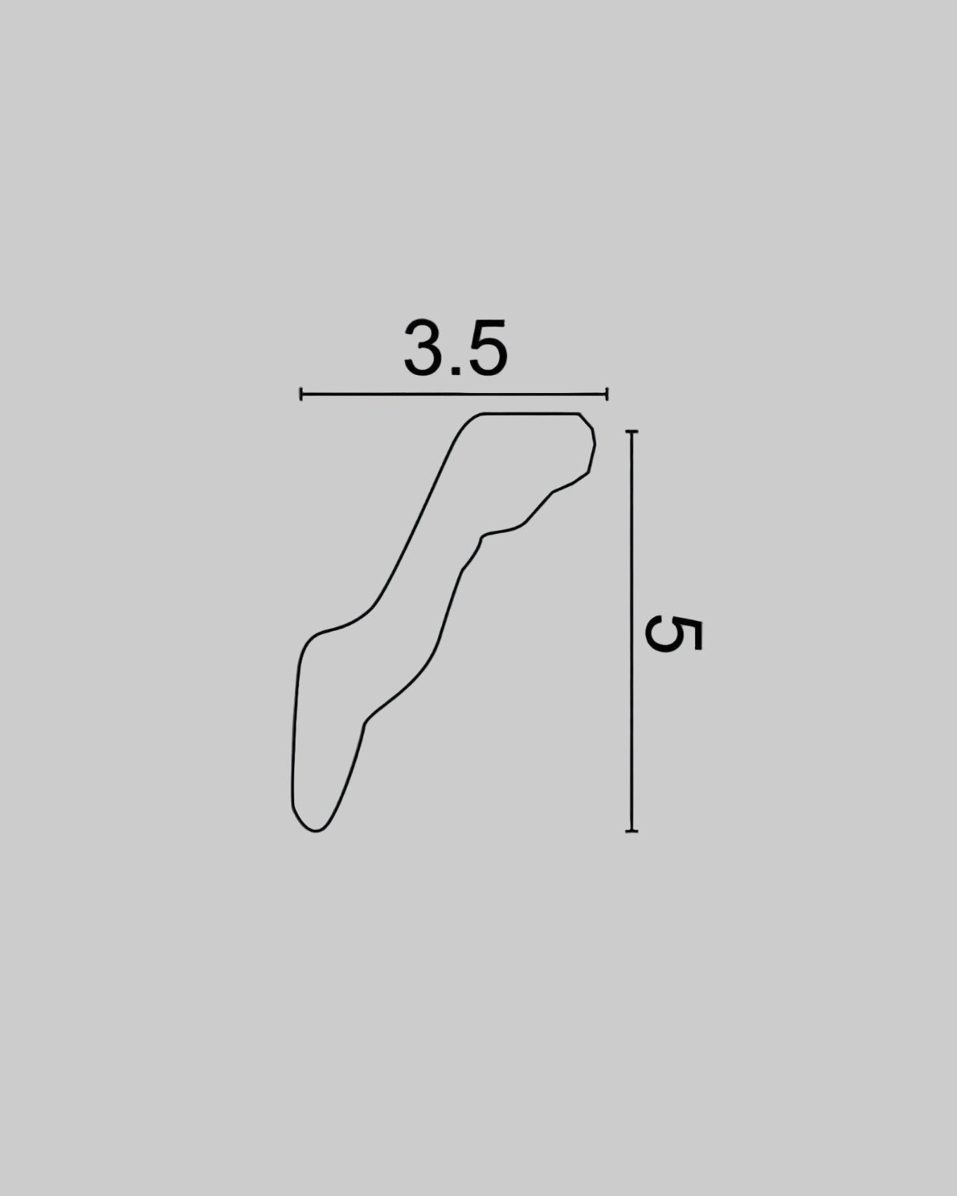 קרניז פוליסטירן בדימוי עיטור עדין