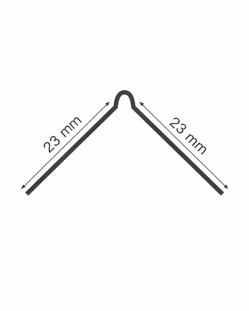 פרופיל אלומיניום פינה אפס | 23 מ"מ