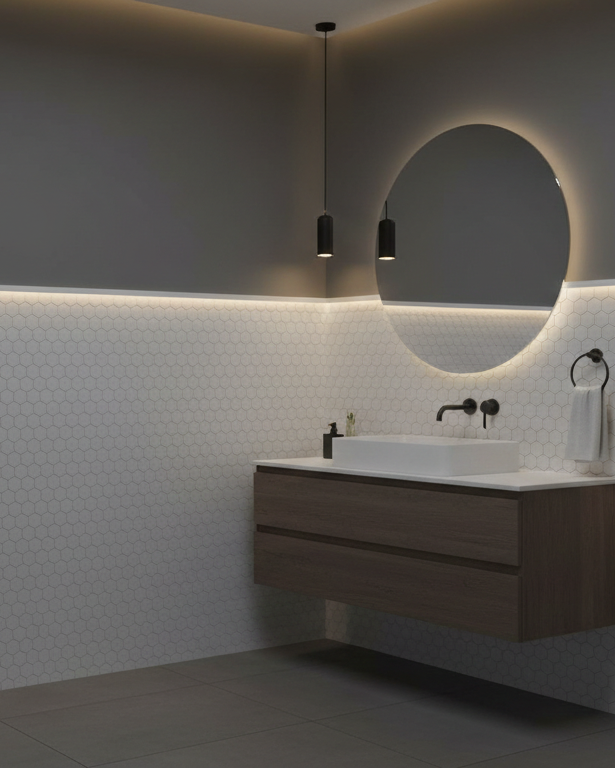 חיפוי קיר פורניר טקסטורה גאומטרית