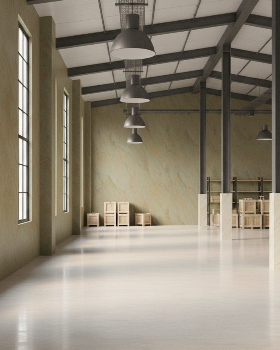 חיפוי קיר דמוי שיש גוון בהיר מבריק ואלגנטי