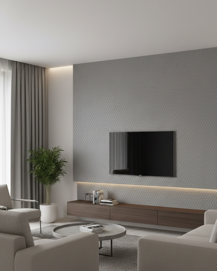 חיפוי קיר פורניר טקסטורה גאומטרית