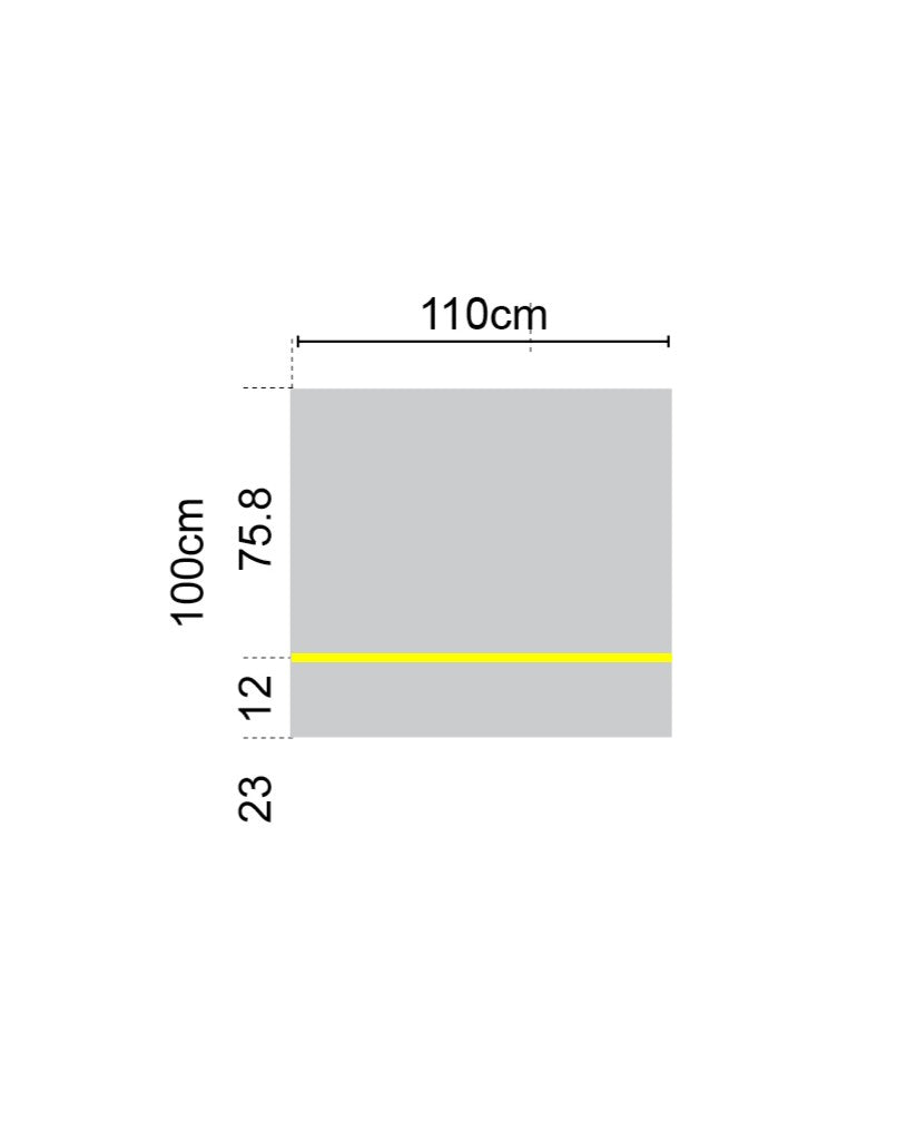 מראת קיר מלבנית עם פס אור