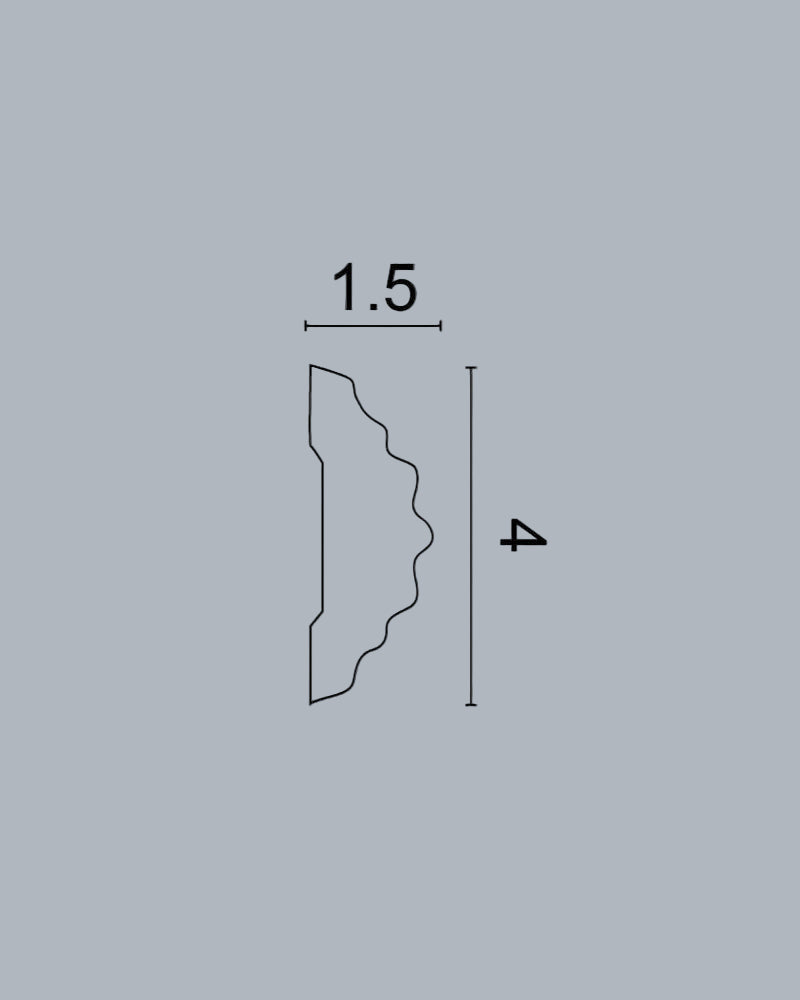 סרגל מסגרת קיר פוליאוריטן צמה קלועה