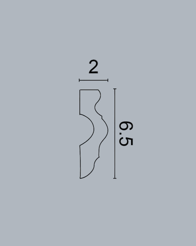 סרגל מסגרת קיר פוליאוריטן קימור חיצוני