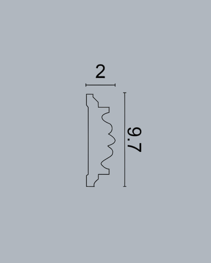 סרגל מסגרת קיר פוליאוריטן בעיצוב רב קווים