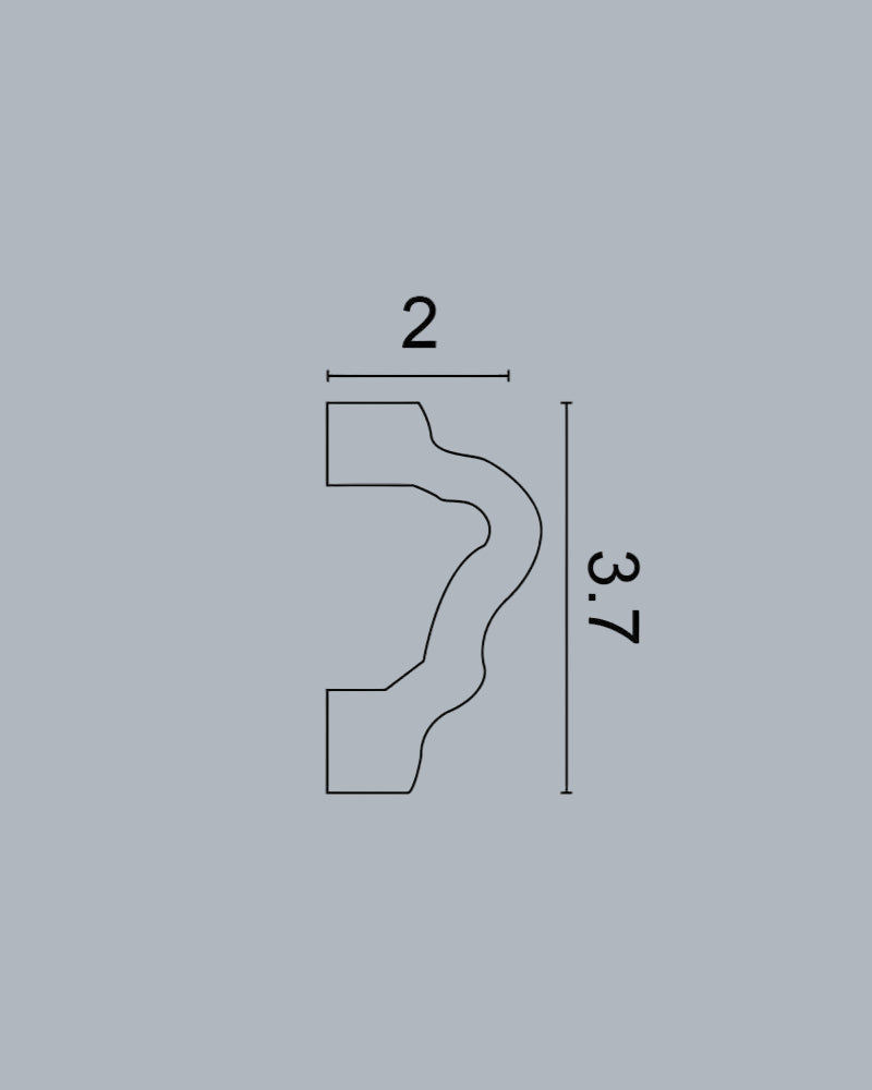 סרגל מסגרת קיר פולימר א-סימטרי